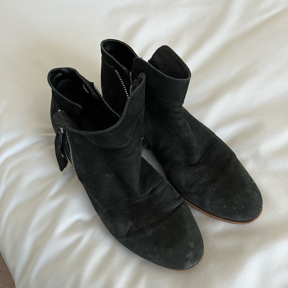 Sam Edelman Black Suede Ankle Boots